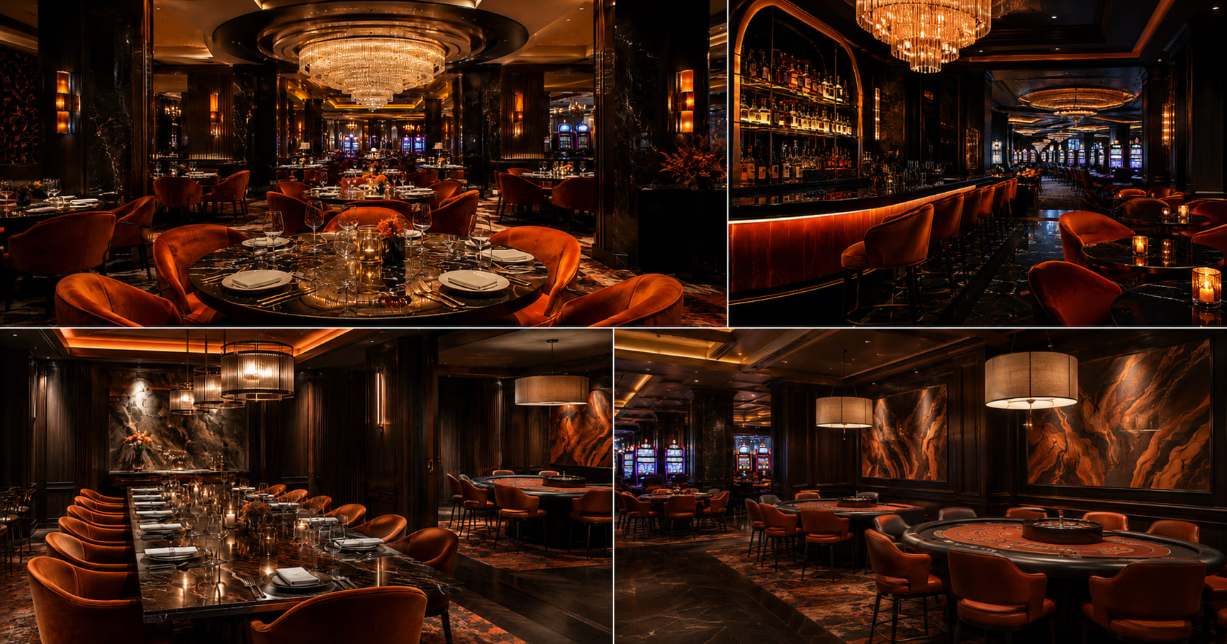 Wnętrze restauracji casino Orchard Table House